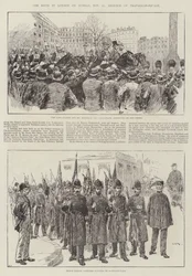 Die Unruhen in London am Sonntag, 13. November, Verteidigung des Trafalgar Square
